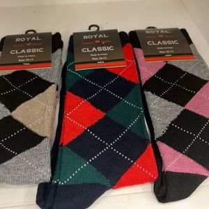 COPY - COPY - COPY - Royal Classic multi color socks set of 3 pairs. Size 10-13…